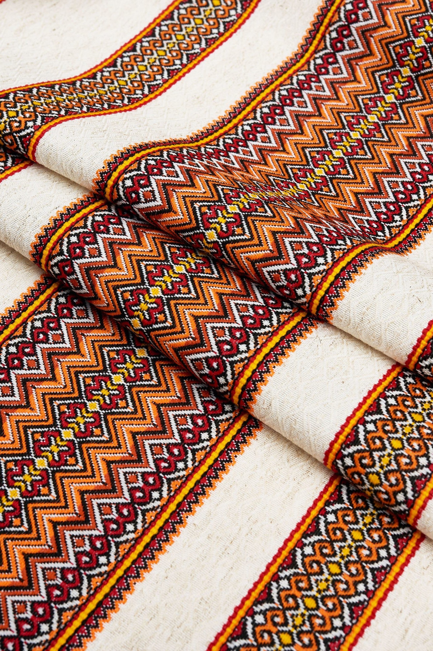 Ukrainian woven fabric "Linen chic" by cut